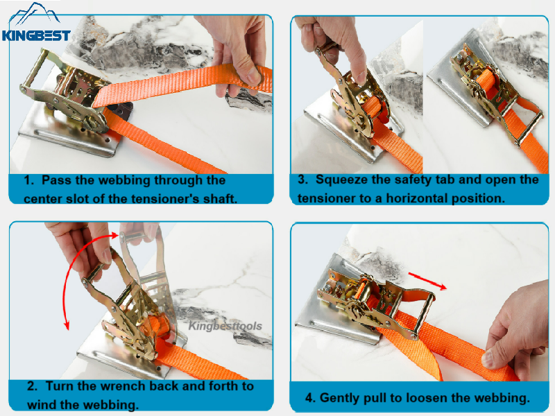 Steel Rope Tensioner Buckle Cargo Strap Tightening Device Belt Wheel and Tensioner