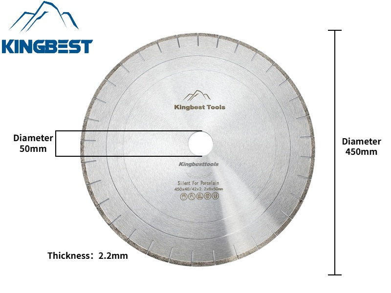 Ultra-thin Saw Blades For Porcelain Silent Cutting Blades for Sintered Stone Porcelain Dekton 17inch 450mm Thickness only 2.2mm