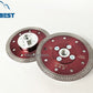 Red Diamond Cutting Blades with Flange for Marble Ceramic Turbo Saw Blade for Porcelain Sintered Stone Dekton Tile Cutting Disc