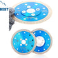 Blue Diamond Cutting Blades with Flange for Marble Ceramic Turbo Saw Blade for Porcelain Sintered Stone Dekton Tile Cutting Disc