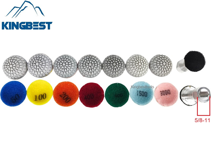 2inch Bowl Shape Wet Polishing Pads Curved Wet Polishing Pads Stone Crafts Mini Pads  7steps 50/100/200/400/800/1500/ 3000#
