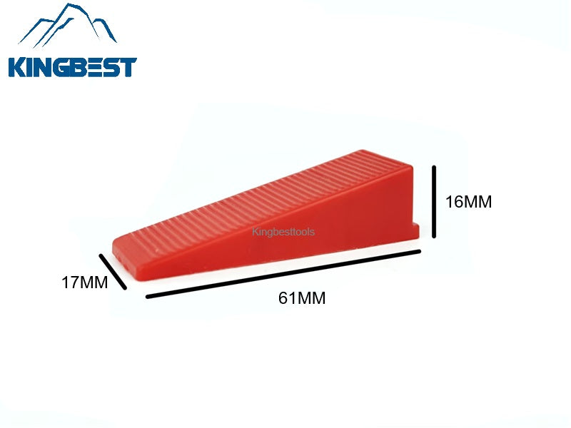 Tile Leveling System  Red Wedges Reusable T-Tile Spacers Clip Leveler Locator Insert Base