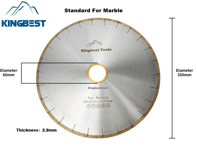 Diamond Big Saw Blades CNC Cutting Blades Stone Blades Standard and Silent Big Cutting Discs for Porcelain/Marble/Granite/Quartz 350mm