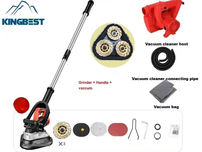 Promotion! 3-Head Floor Grinder Concrete Cement Floor Grinder Terrazzo Grinding polisher Six-Speed Dust-free Machine for Floor Renovation Grinder Free Shipping