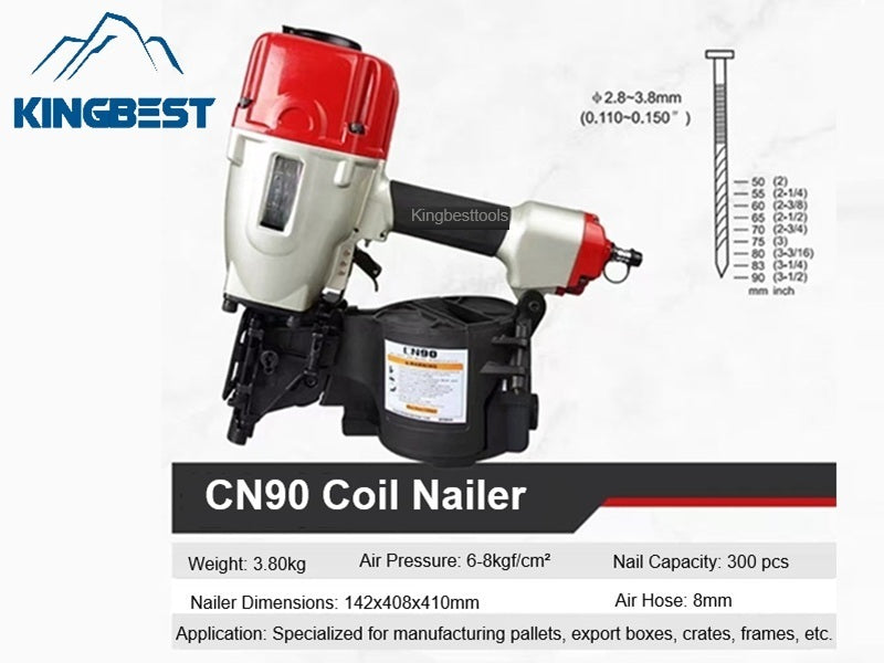 Promotion! Pneumatic Coil Nail Gun Industrial Pneumatic Tools Export Crates Packing Tools Free shipping A01/A02