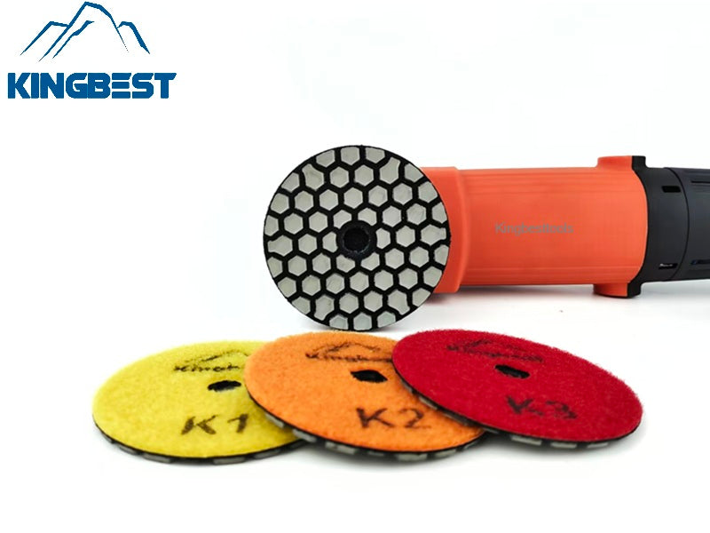 Dry Pads for Stone Super Fast 4 Steps Thicknessed Dry Polishing Pads 80mm