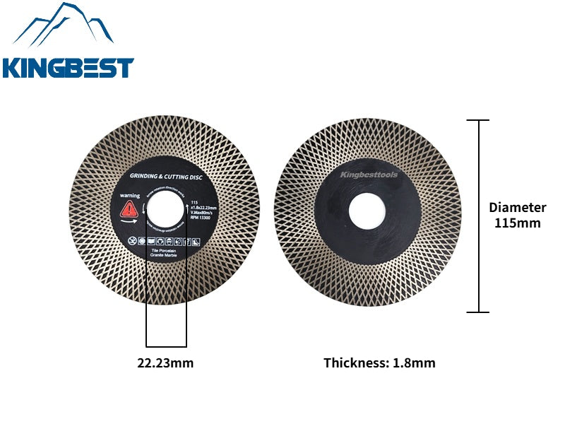 Double Sides Diamond Cutting Disc For Tile Marble Ceramic Cutting and Grinding Circular Saw Blades 115mm-125mm