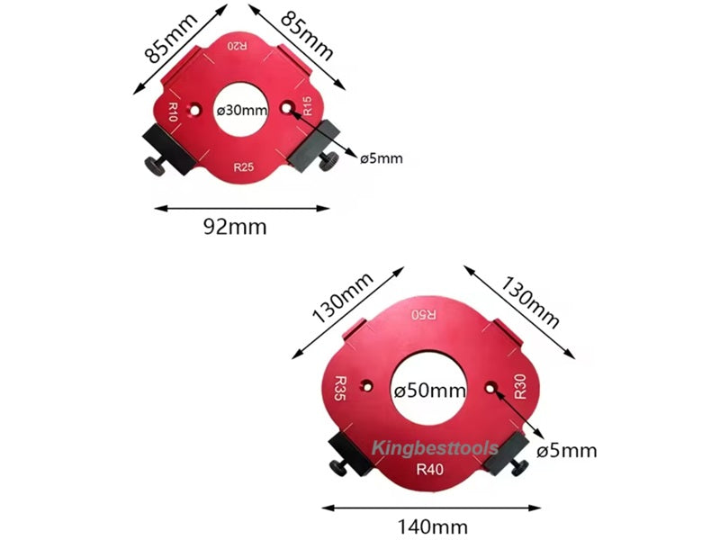 4 in 1 Woodworking Fillet Positioning Template  Contour Ruler Fillet Mold  R10-R50-Free Shipping