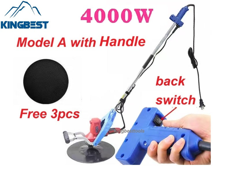 Electric Powerful Trowel Wall Floor Smoothing Machine Handle Cement Finishing Machine-Free Shipping