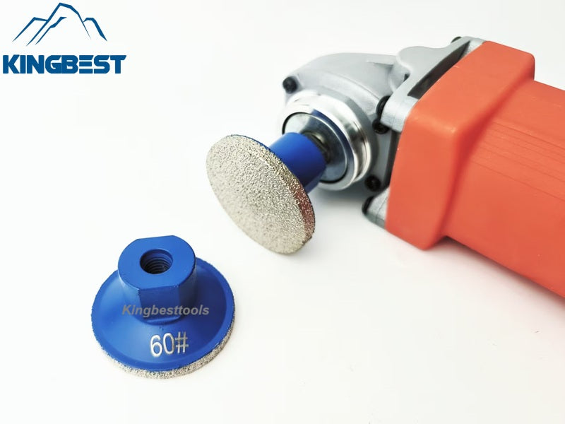 Thickened Diamond Angle Grinder Diamond Brazed Polishing Bits Flat Grinding Head  Brazed Trimming Thread  2inch  M10