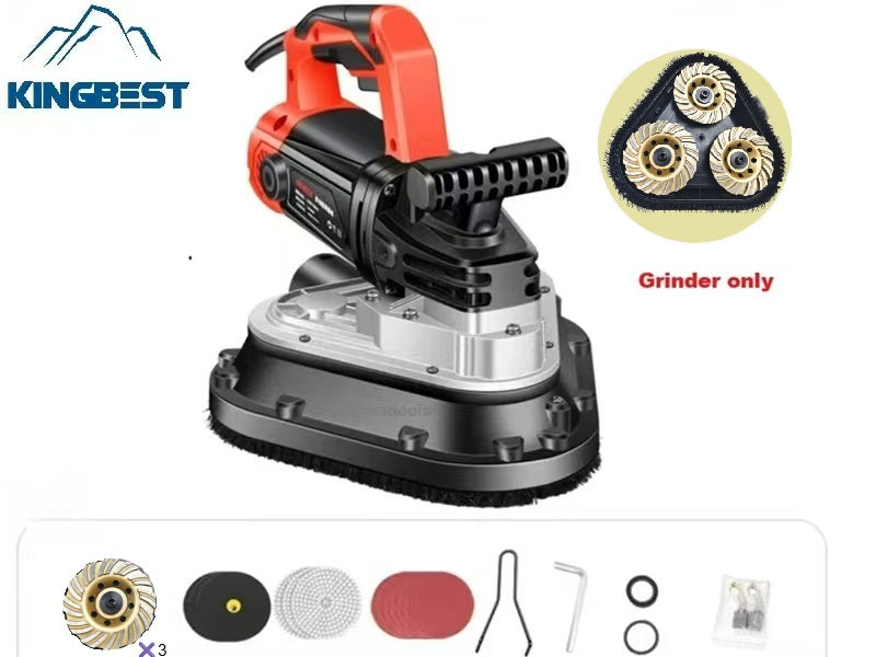 Promotion! 3-Head Floor Grinder Concrete Cement Floor Grinder Terrazzo Grinding polisher Six-Speed Dust-free Machine for Floor Renovation Grinder Free Shipping