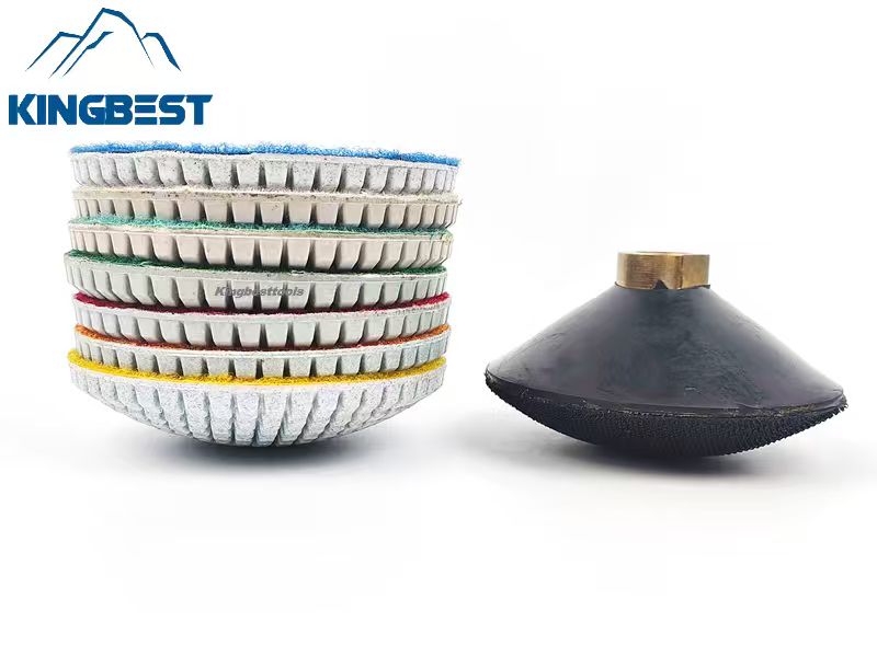 Curved Polishing Pads Wet Pads Grinding Pads with Curved Backer 4 inch 100mm