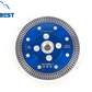 Blue Diamond Cutting Blades with Flange for Marble Ceramic Turbo Saw Blade for Porcelain Sintered Stone Dekton Tile Cutting Disc