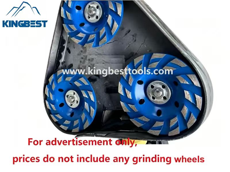 Handheld Grinder with 3 Heads for Concrete Floor Free Shipping