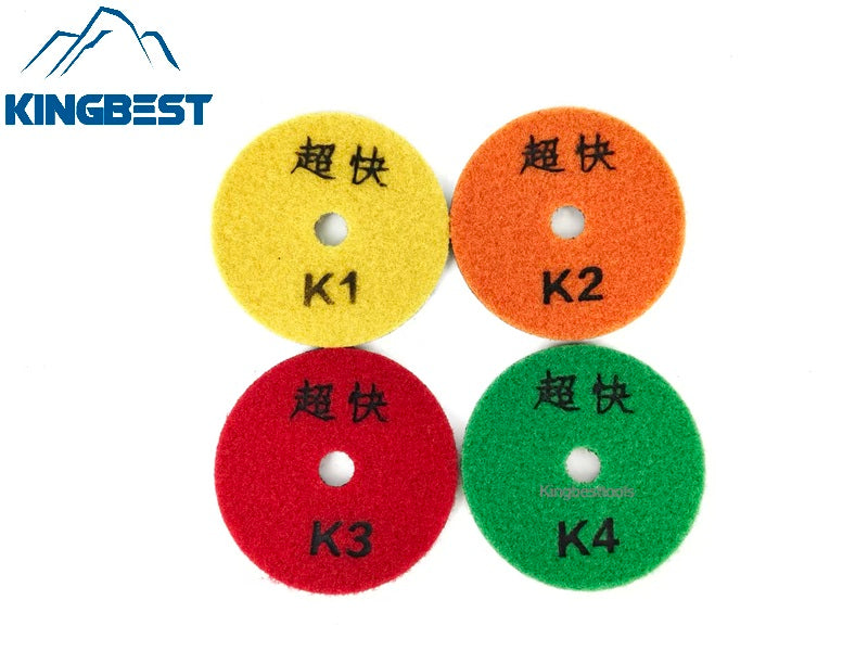 Dry Pads for Stone Super Fast 4 Steps Thicknessed Dry Polishing Pads 80mm