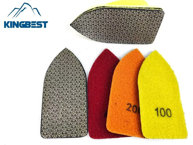 وسادات تلميع الماس المطلية كهربائيًا بمقبض - مقبض مجاني