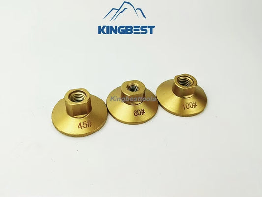 Angle Grinder Diamond Brazed Polishing Bits/Flat Grinding Head /Brazed Trimming Thread  2inch  M10 M14