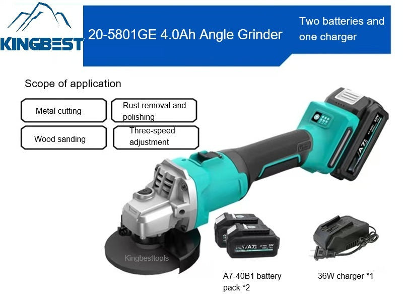 Cordless Angle Grinder Portable Lithium Battery Angle Grinder Grinding Tools Industrial Cutter  Free shipping