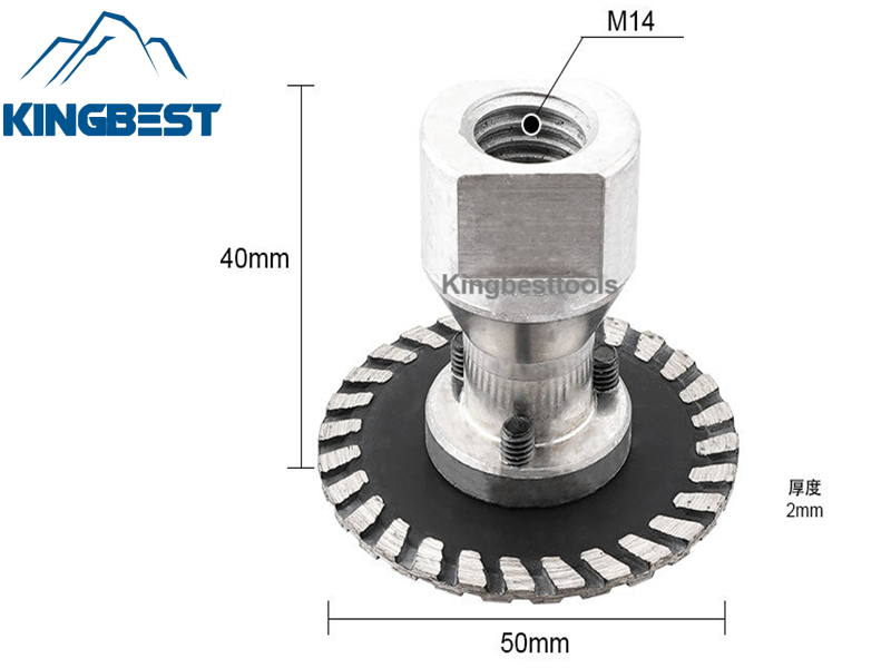 Removable M14 Flange Brazed Diamond Blade 50 Diameter Grinder Engraving Saw Caving Blade