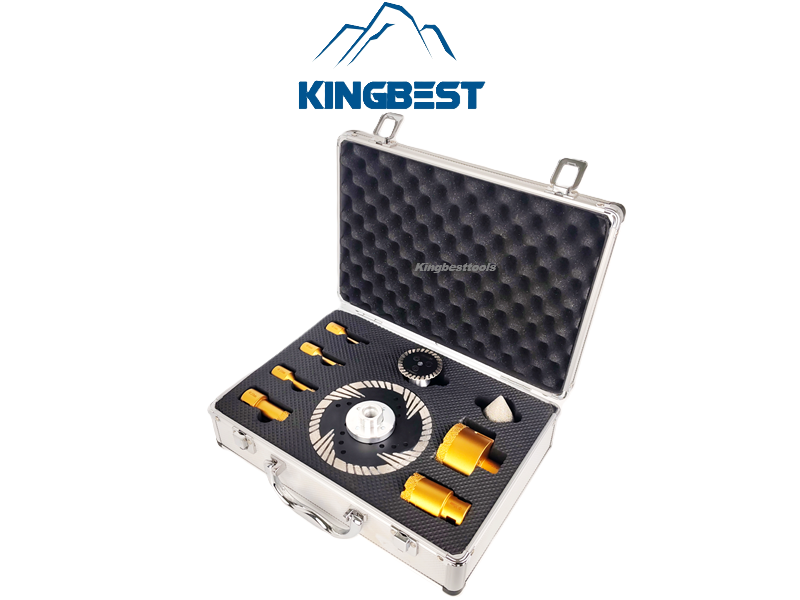 Drilling Bit set  Universal Diamond Bit Set Cutting Grinding and Drilling Kit with 9 pcs M14  Free Shipping