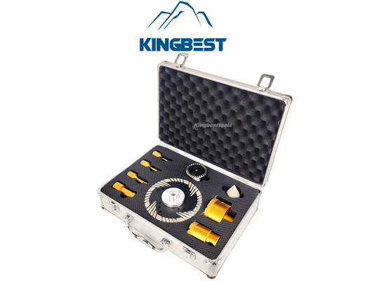 Drilling Bit set  Universal Diamond Bit Set Cutting Grinding and Drilling Kit with 9 pcs M14  Free Shipping