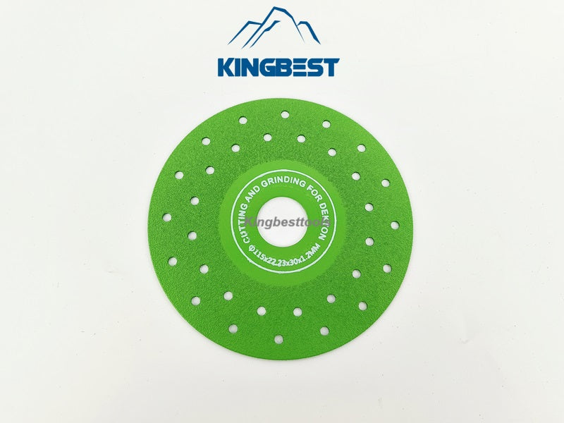 Multi-hole Design Green Cutting Disc For Dekton Porcelain Sintered Stone Super Thin Saw Blade 5"/115mmx22.23mm