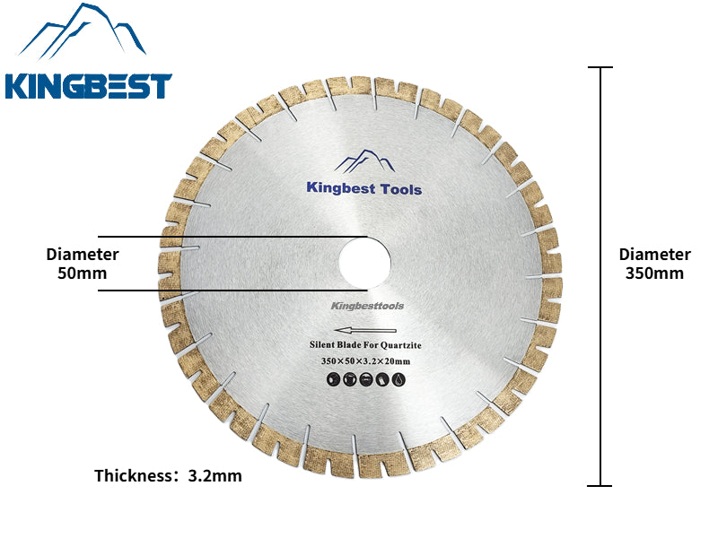 Quartzite Saw Blades  Silent Blades for Quartzite Stone 350mm 300mm 250mm