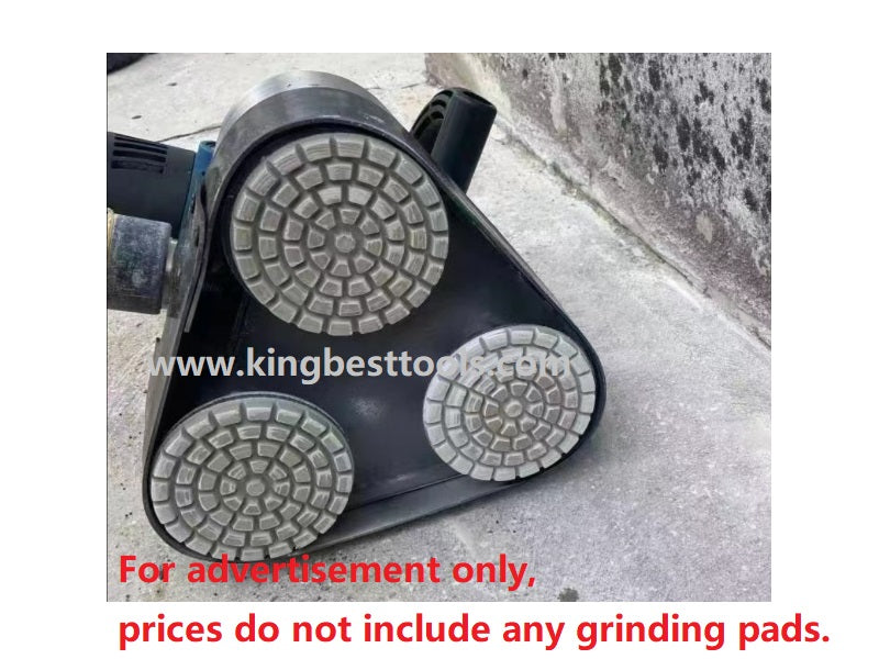 Handheld Grinder with 3 Heads for Concrete Floor Free Shipping